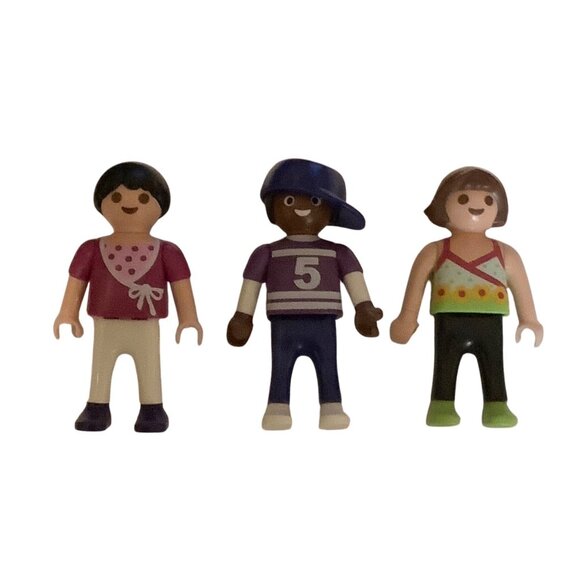 Vtg 1995 Playmobil Geobra Figure Set Of 3 Kids Dolls Toys 2" School Playground - Picture 1 of 5